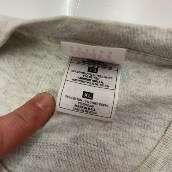 Vintage 90s Fruit of the Loom Heavy Cotton T-Shirt XL Made in USA Scuba Vacation - Picture 5 of 12